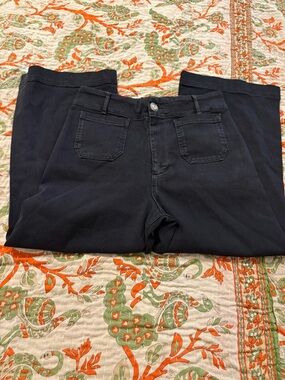 NWOT Maeve by Anthropologie Navy Wide-Leg Collette Pants